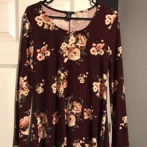 3/4 sleeve floral dress